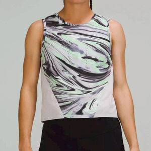 Lululemon Swift Ventilated Running Tank In Paint Glide Warp Multi